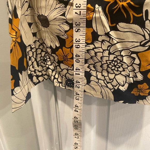 NWT Apsara Size XL Navy Blue Cream Sleeveless Side Zip Cotton Cosmos Midi Dress - Picture 6 of 10